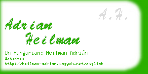 adrian heilman business card
